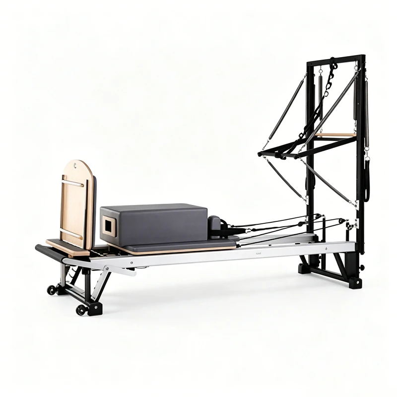 MJD-W47 Merrithew Reformer de Pilates de aluminio con resortes ajustables de media torre