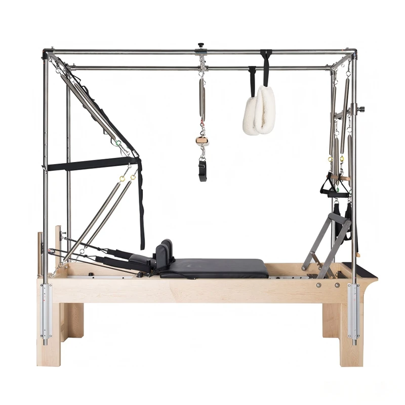 M&aacute;quina 3 en 1 de Pilates Cadillac de madera de arce MJD-W25A para distribuidores y estudios comerci