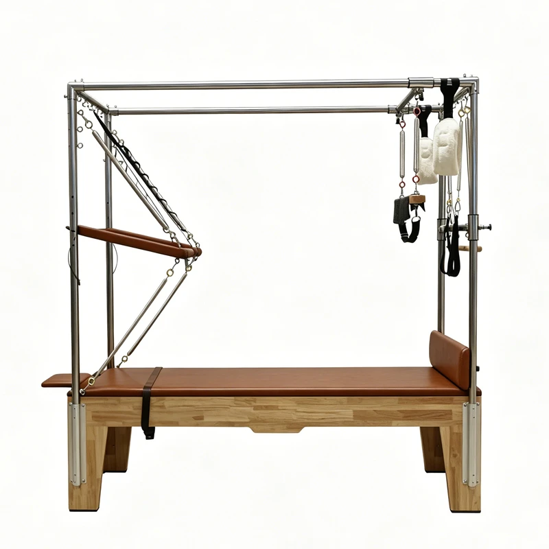 MJD-M201A Mesa trapecio de madera para Pilates Cadillac (todos los accesorios est&aacute;n incluidos)