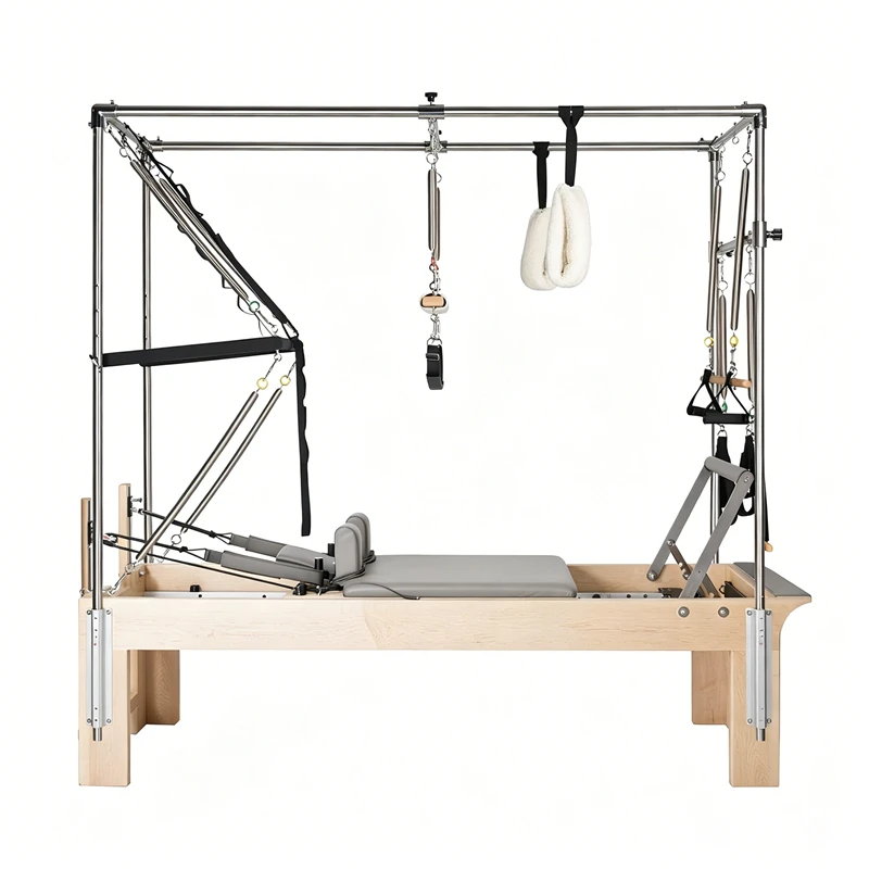 M&aacute;quina 3 en 1 de Pilates Cadillac de madera de arce MJD-W25A para distribuidores y estudios comerci