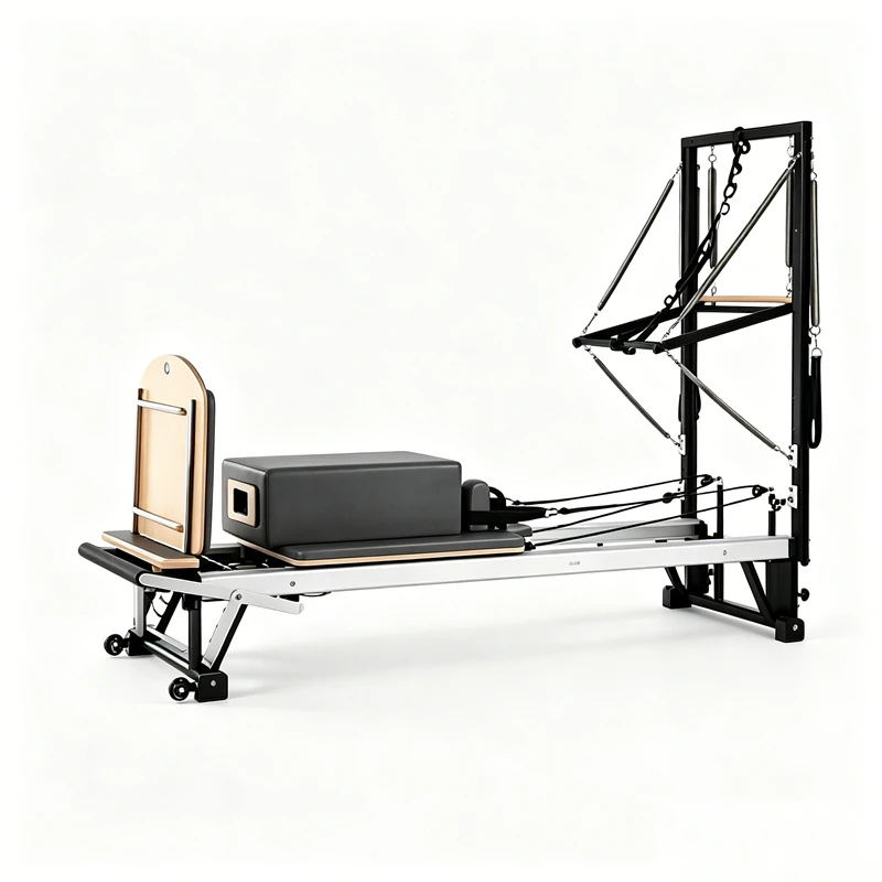 MJD-W47 Merrithew Reformer de Pilates de aluminio con resortes ajustables de media torre