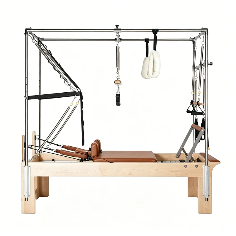 M&aacute;quina 3 en 1 de Pilates Cadillac de madera de arce MJD-W25A para distribuidores y estudios comerci