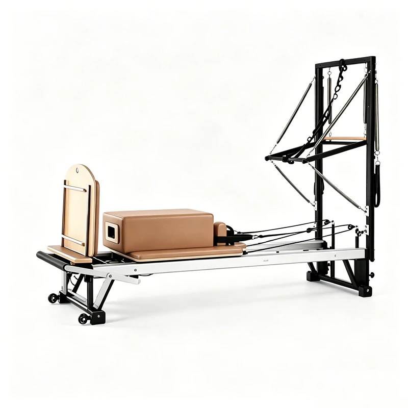 MJD-W47 Merrithew Reformer de Pilates de aluminio con resortes ajustables de media torre