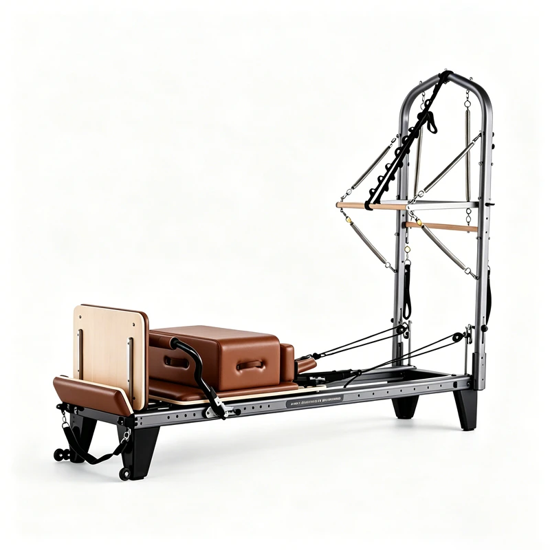 MJD-W45 Reformer de Pilates de aluminio con media torre de pista completa