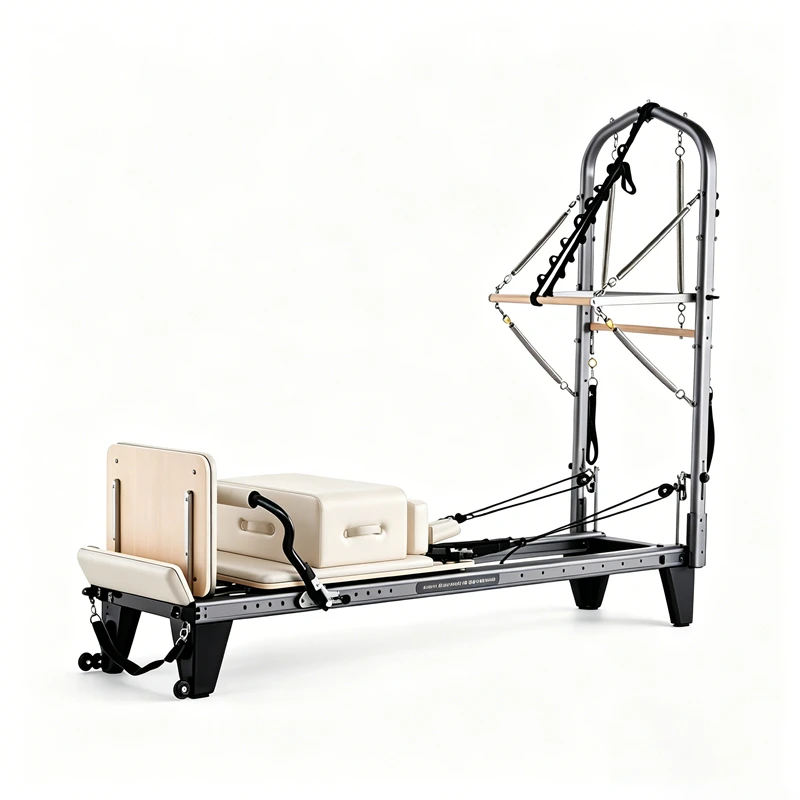 MJD-W45 Reformer de Pilates de aluminio con media torre de pista completa