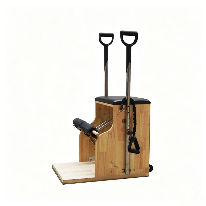 Equipo de entrenamiento con silla Wunda de Pilates de madera de roble macizo MJD-M401A