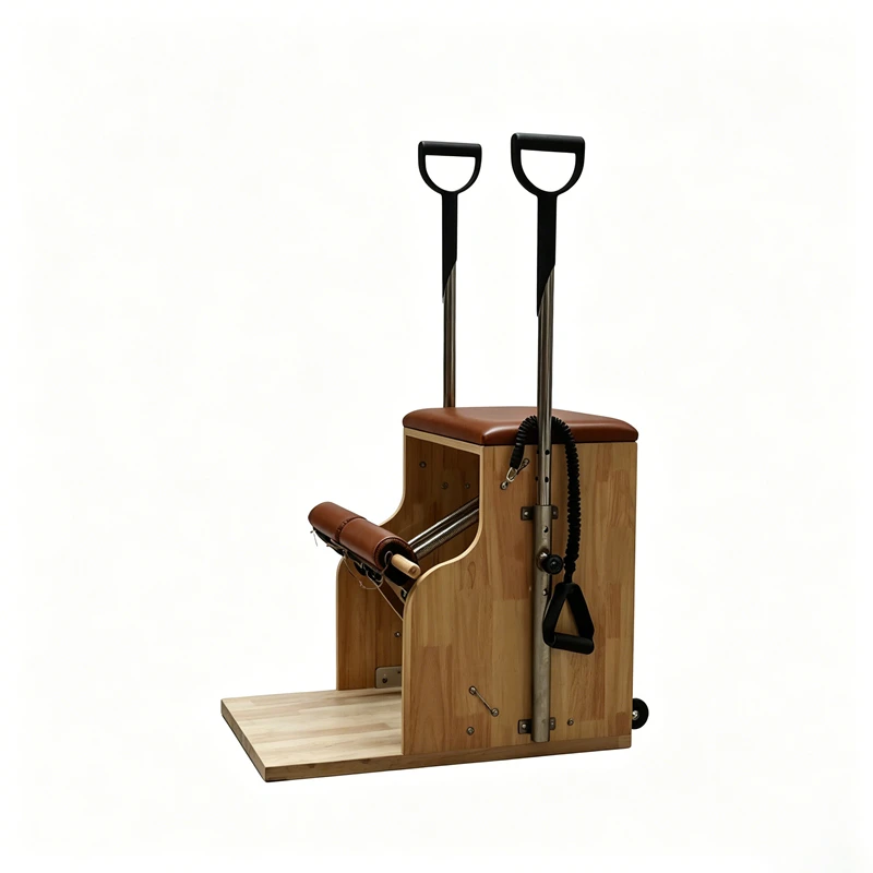 Equipo de entrenamiento con silla Wunda de Pilates de madera de roble macizo MJD-M401A