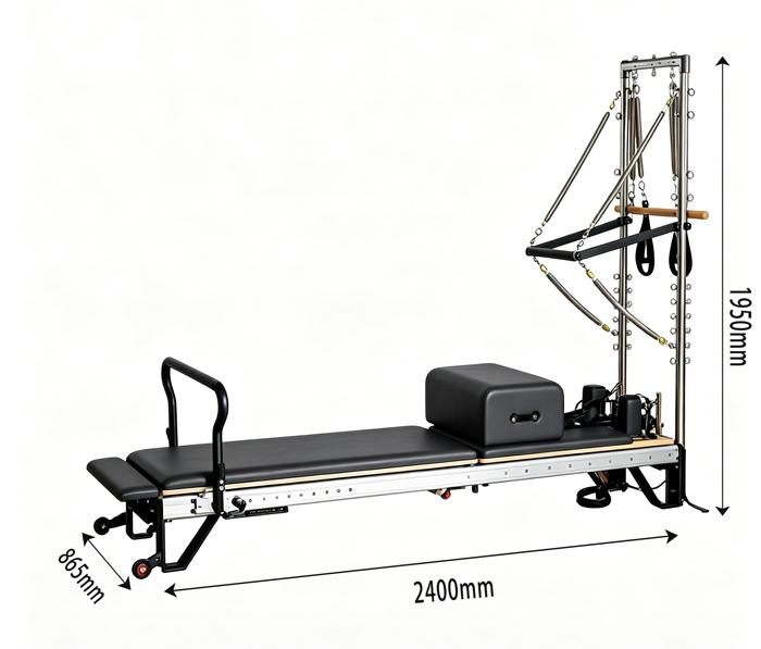Reformador de Pilates de aluminio de estudio MJD-W35 con media torre