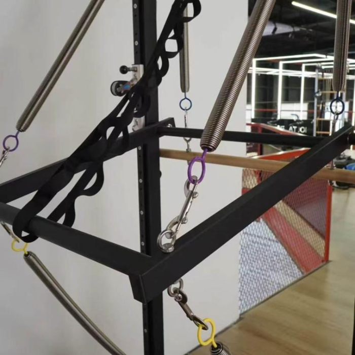Máquina reformadora negra de Pilates 3 en 1 de aluminio de pista completa MJD-W54