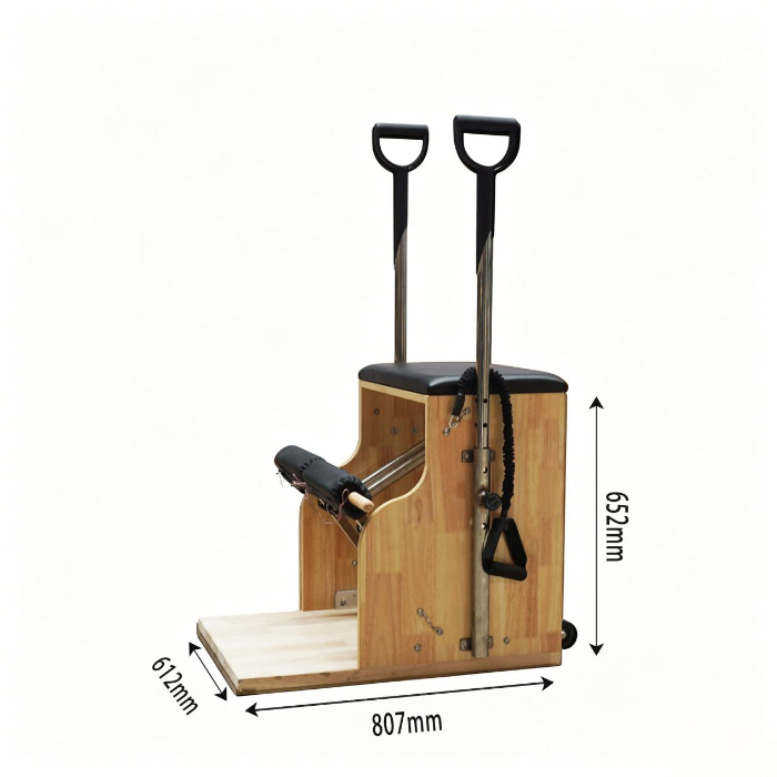 Equipo de entrenamiento de silla Wunda de Pilates de madera de roble macizo MJD-M401A