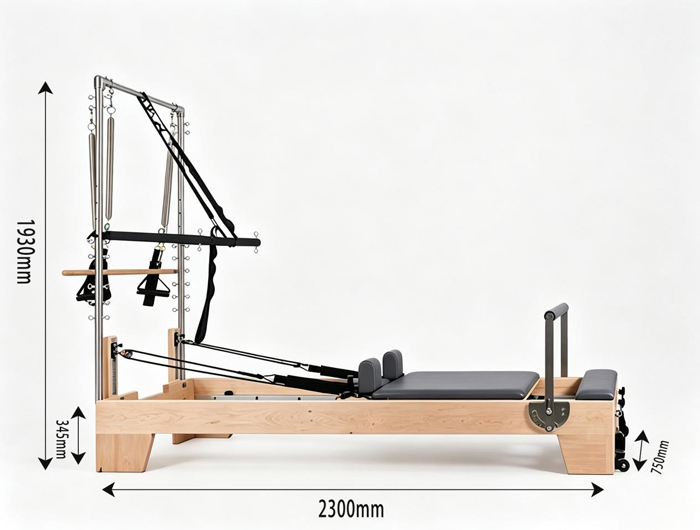Reformador de Pilates de madera de arce MJD-W23A Studio con media torre