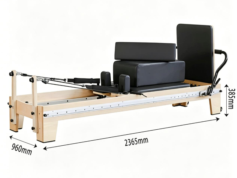 Reformador de Pilates de madera de arce ajustable MJD-W46A con pista completa